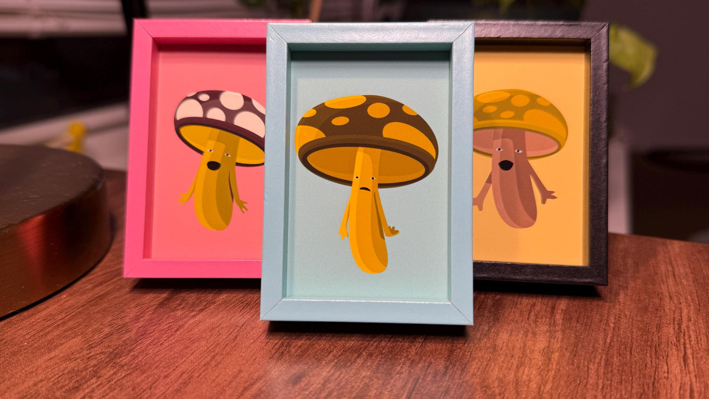 Mini Art Framed Print - Mushrooms