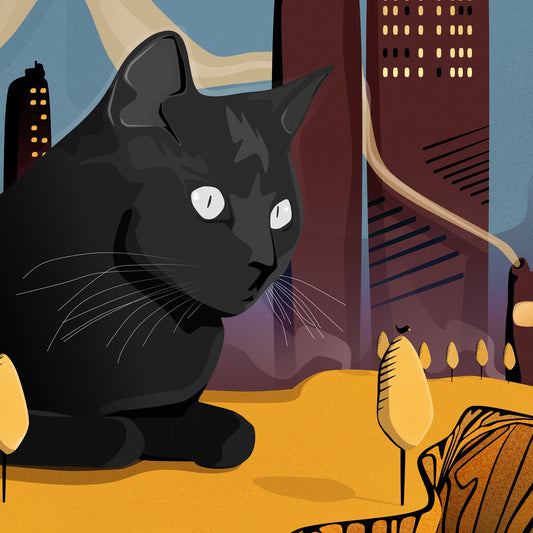 Big Cat Little City Print