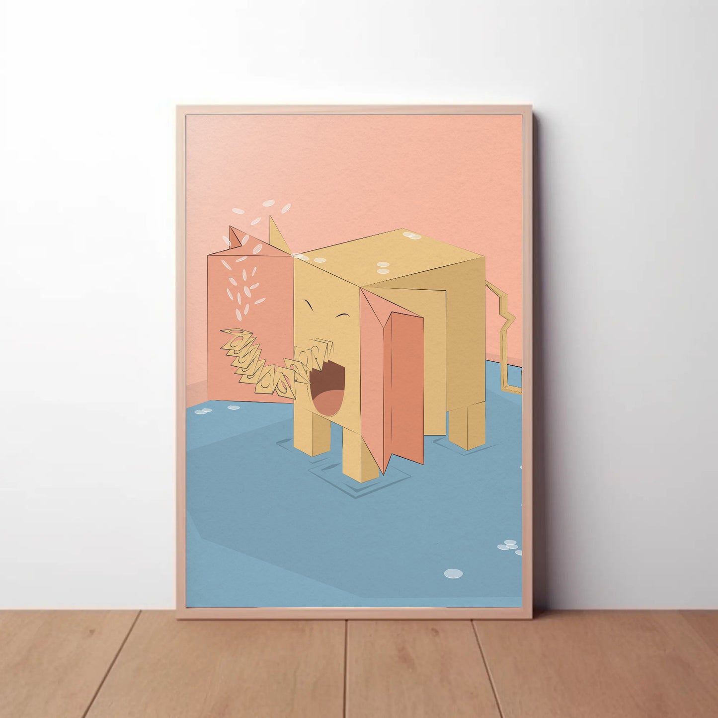 Happy Elephant Print