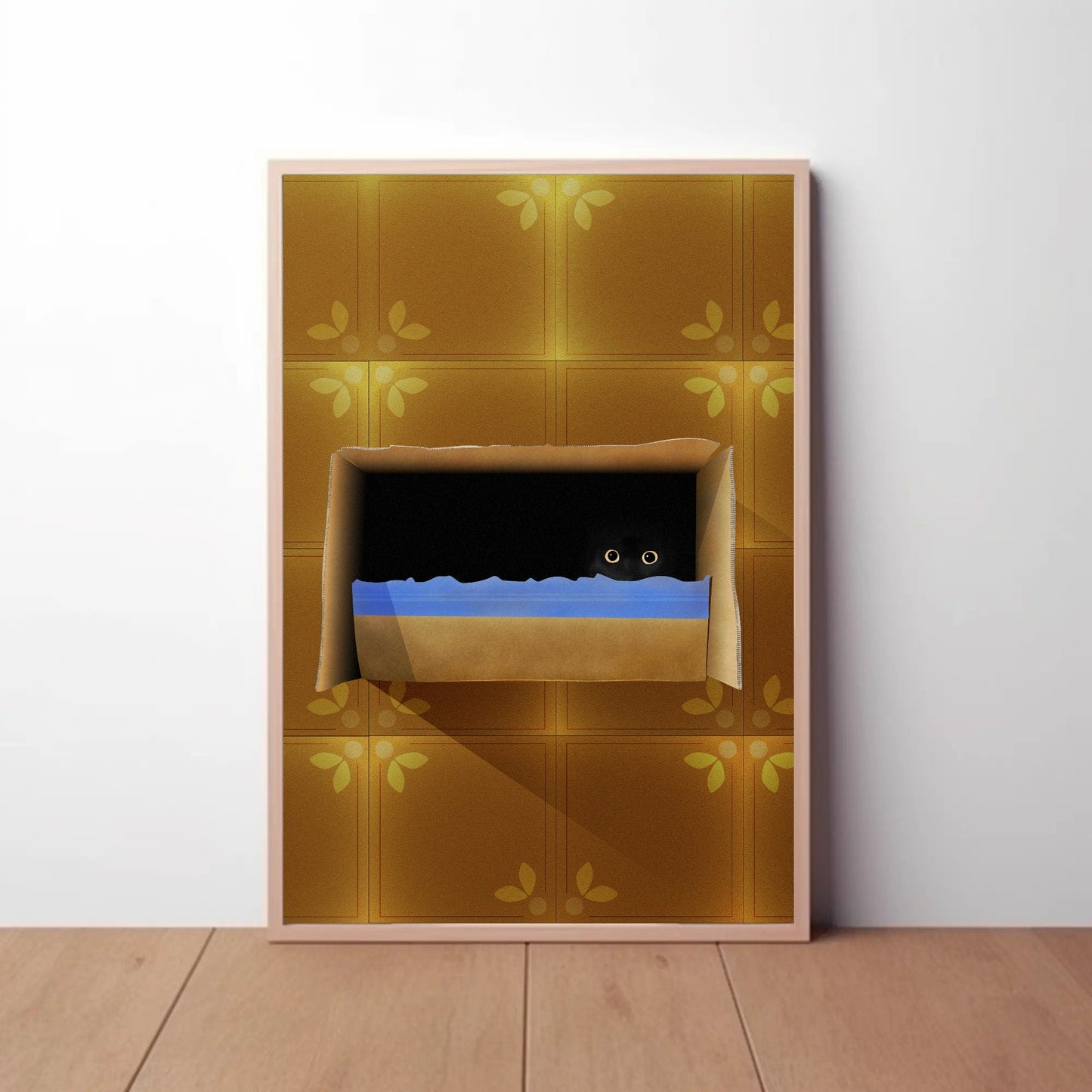 Cat In The Box Print