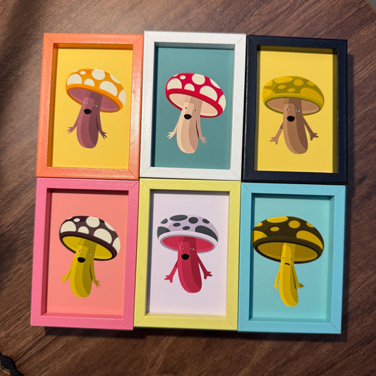 Mini Art Framed Print - Mushrooms