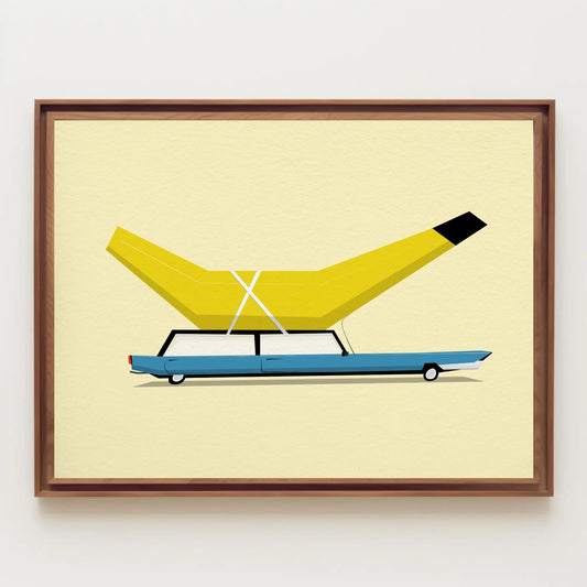 Banana Car Print