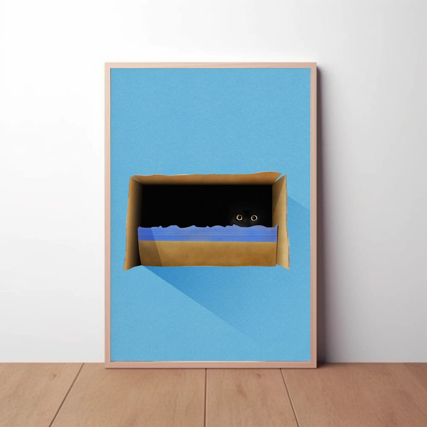 Cat In The Box Print