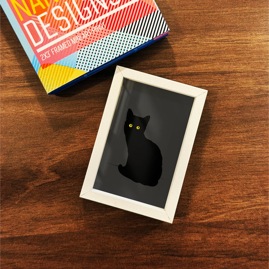 Black Cat - Framed Mini Print