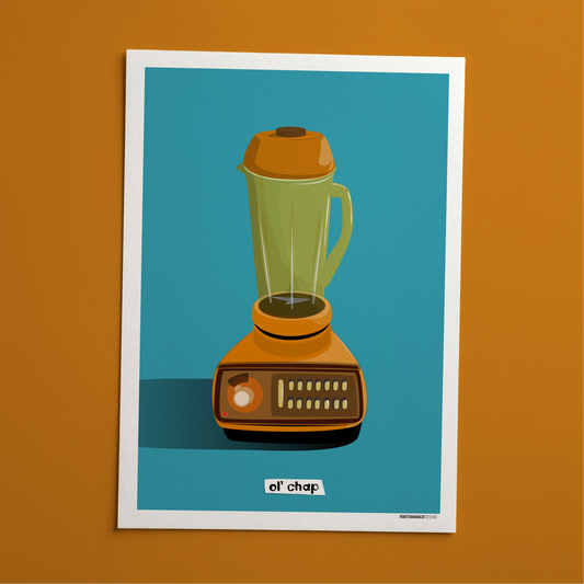 Ol' chap Blender Companion Printed Illustration