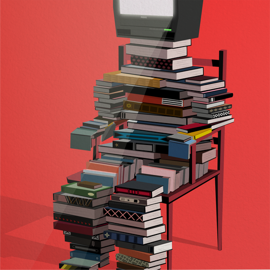 Book Stack Print