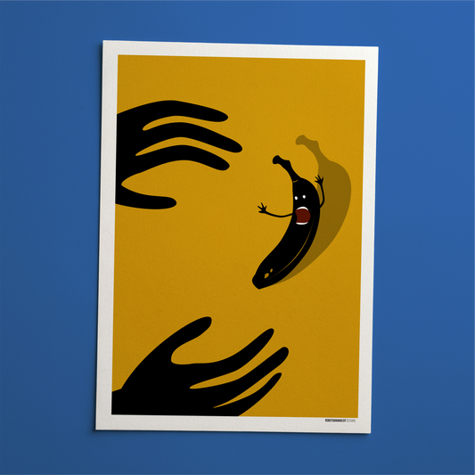 Screaming Banana Print