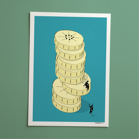 Banana Slice Tower Print