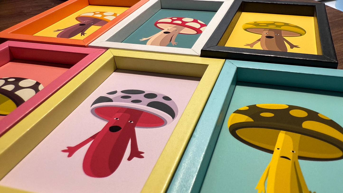 Mini Art Framed Print - Mushrooms
