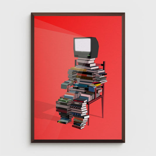 Book Stack Print