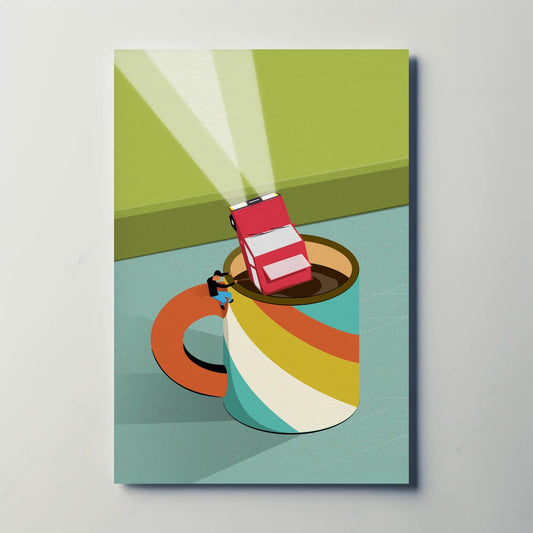Car in Coffee Print