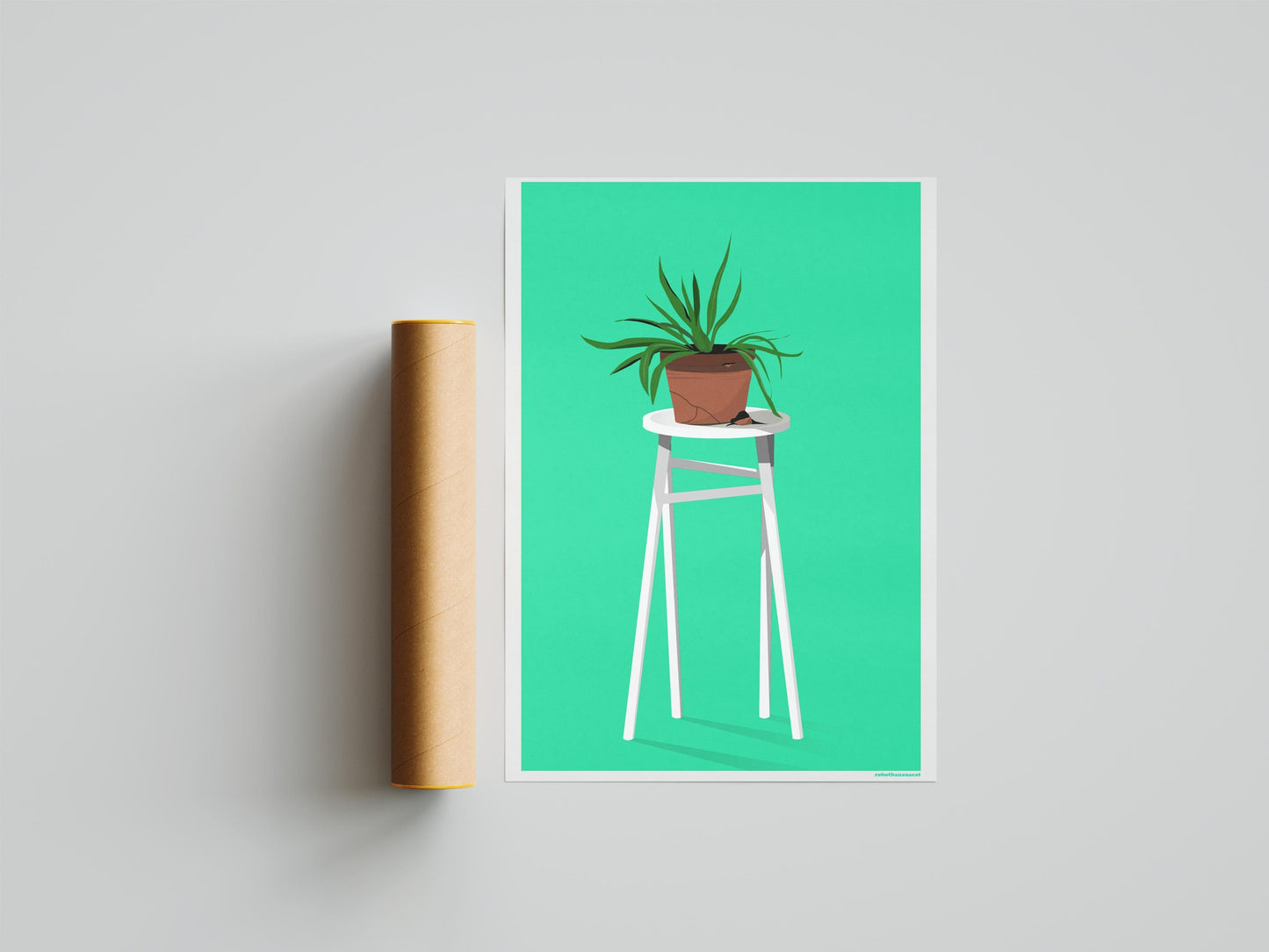 Neglected Houseplant Print