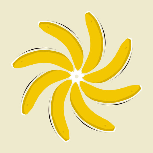 Pinwheel Banana Print