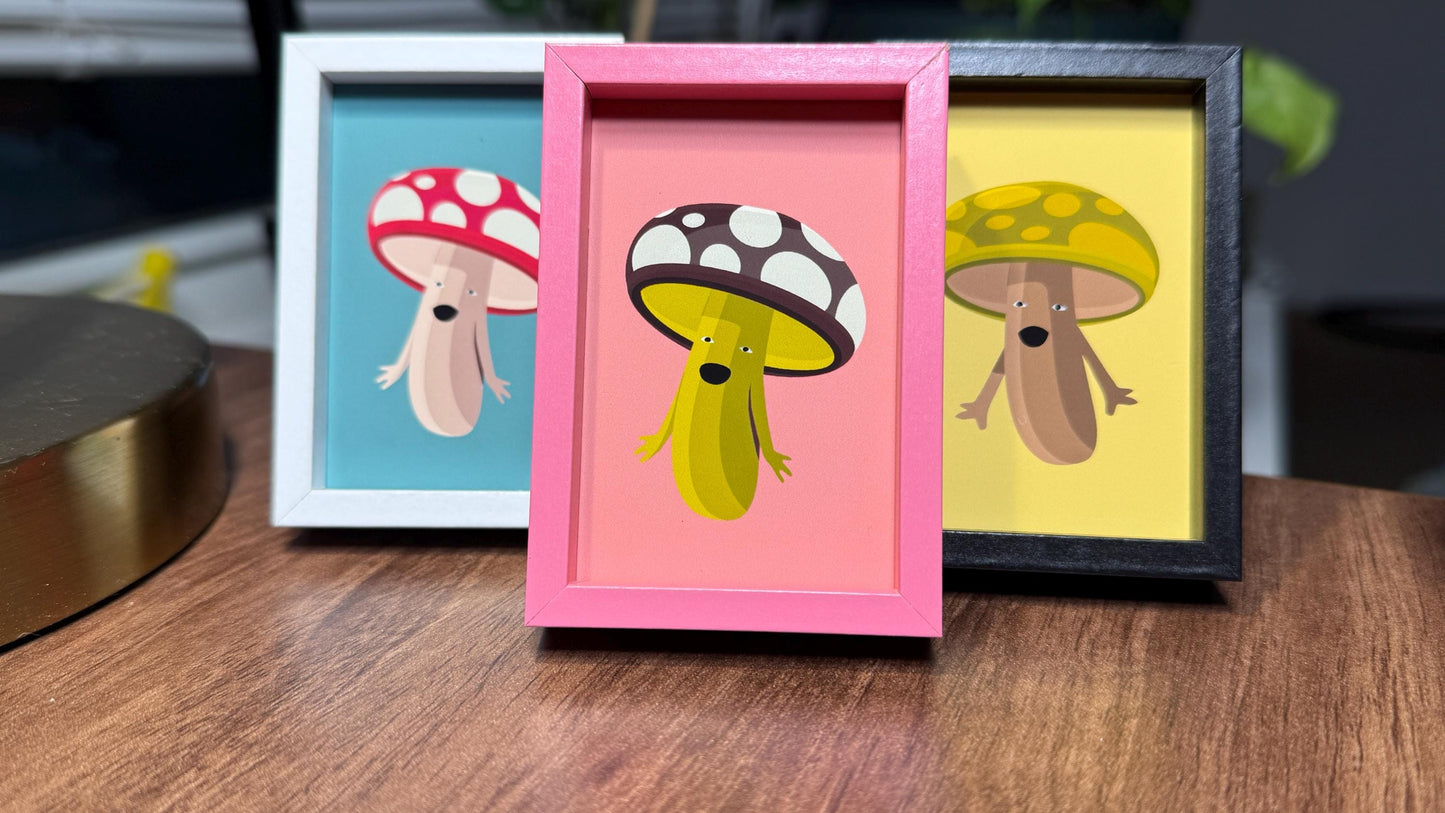 Mini Art Framed Print - Mushrooms