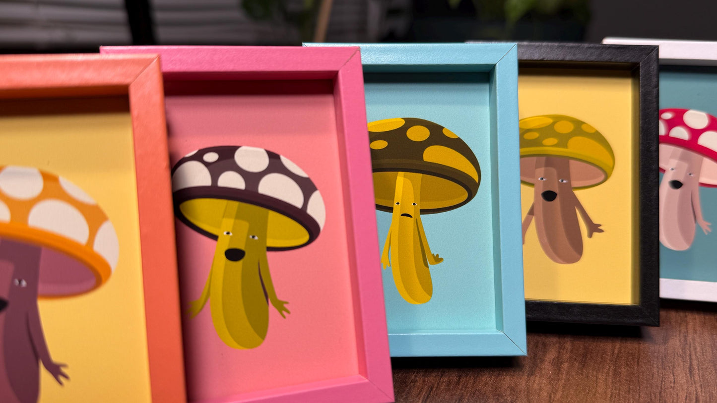 Mini Art Framed Print - Mushrooms