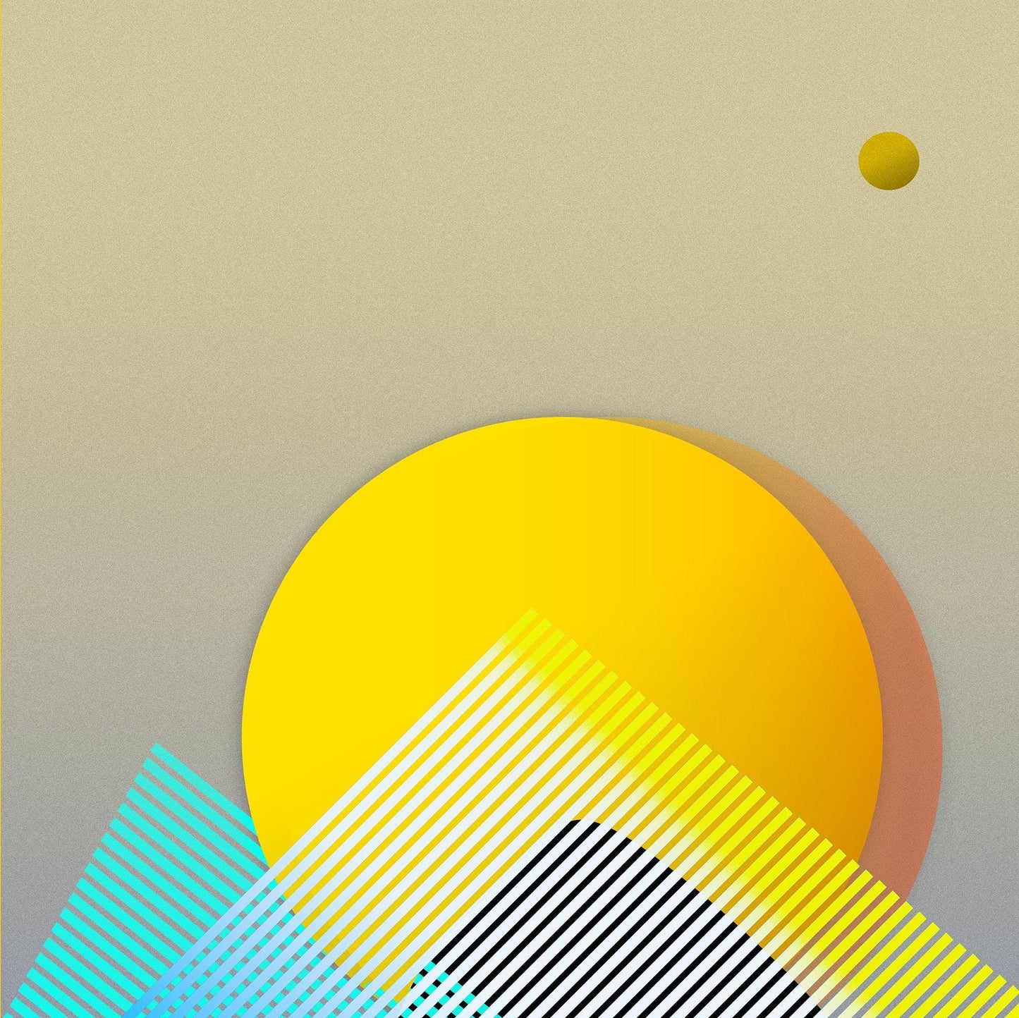 Abstract Mountain Sunrise Print