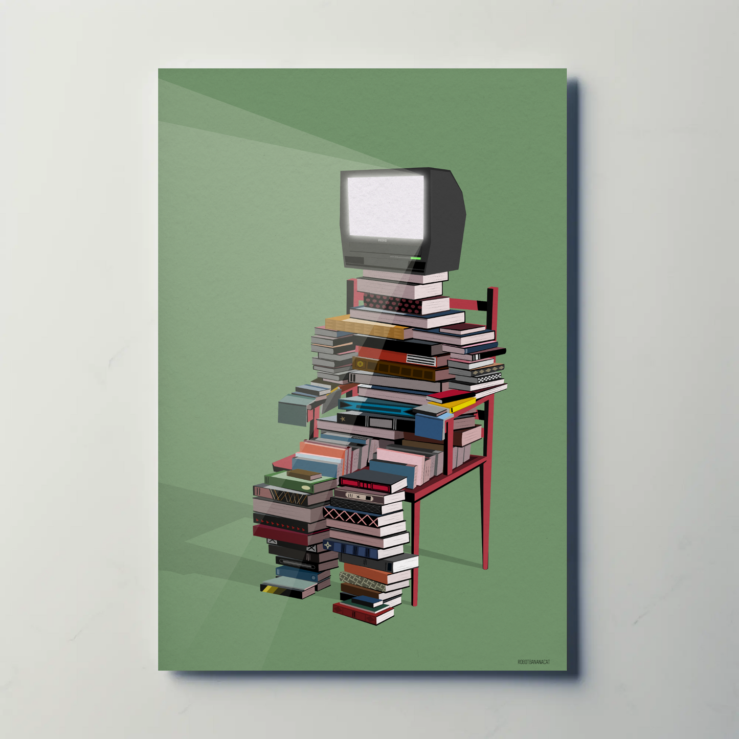 Book Stack Print