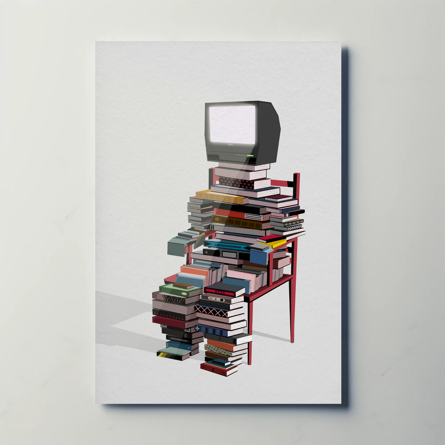 Book Stack Print