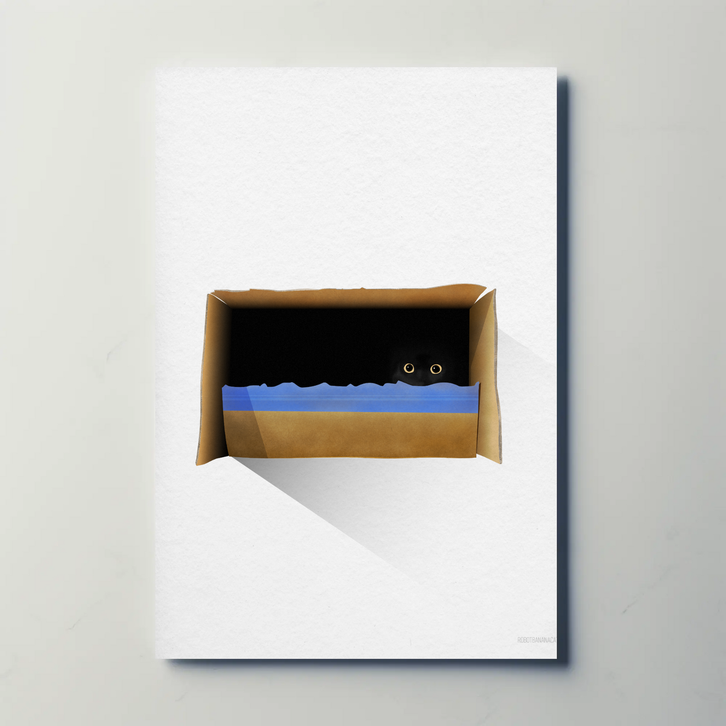 Cat In The Box Print