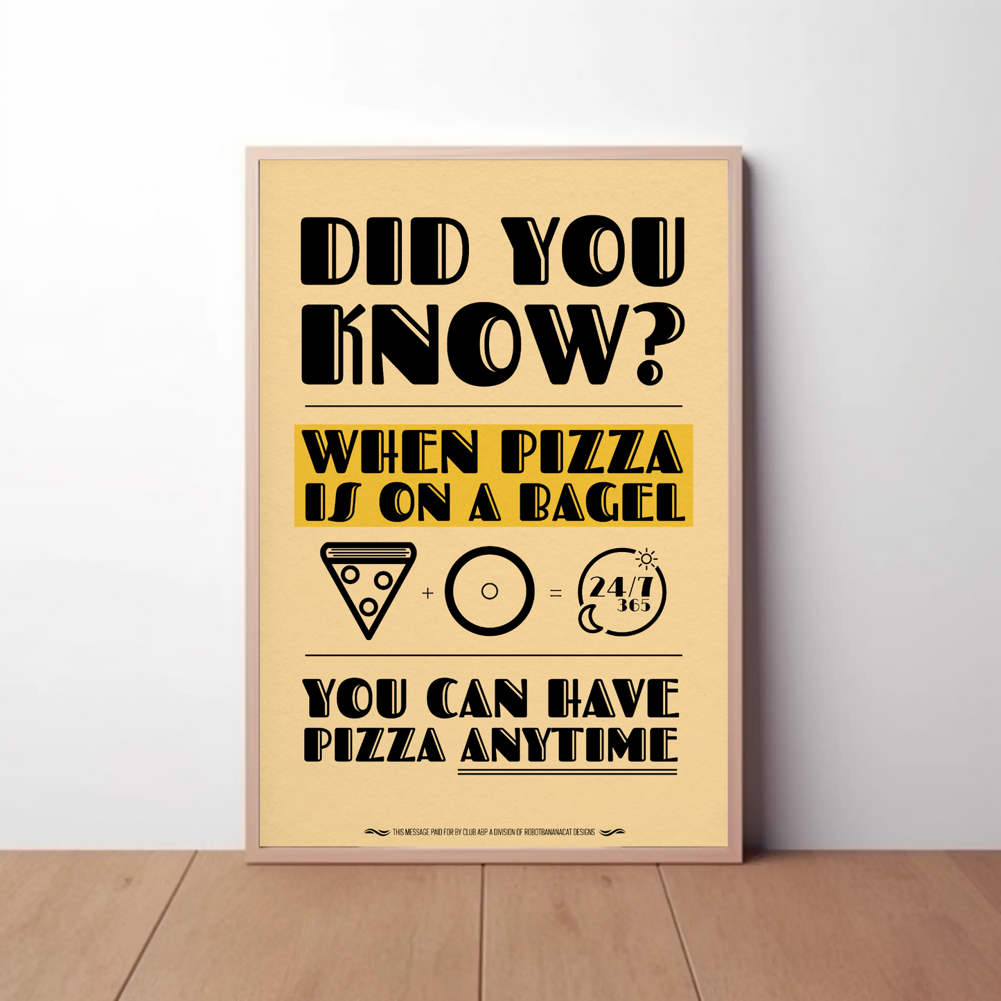 Bagel Pizza Print