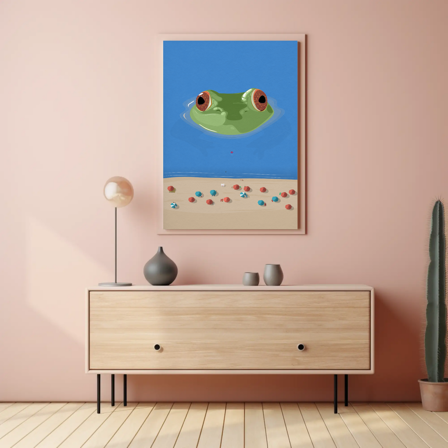 Frog Beach Print