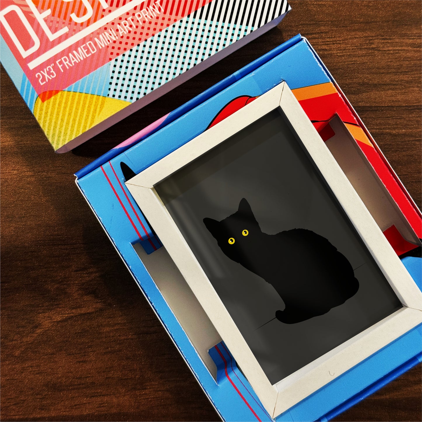 Black Cat - Framed Mini Print