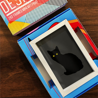 Black Cat - Framed Mini Print