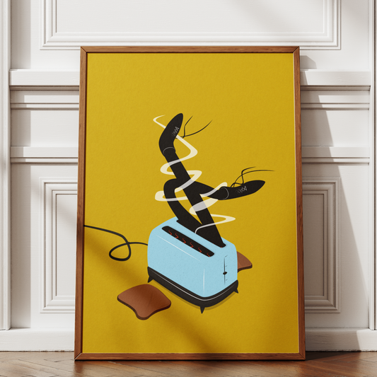 Legs In A Toaster Print - Print