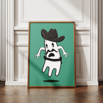Cowboy Ghost Print