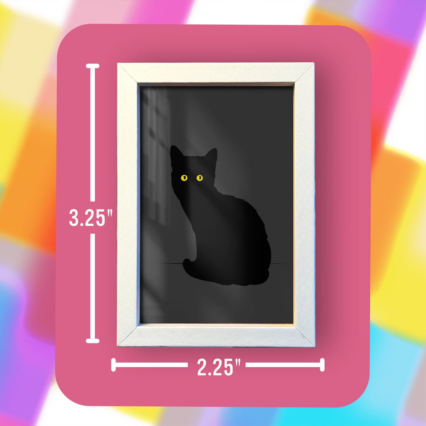 Black Cat - Framed Mini Print