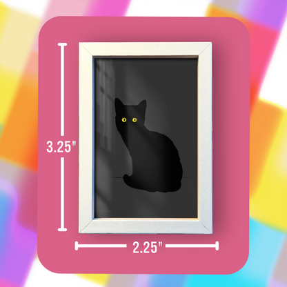 Black Cat - Framed Mini Print