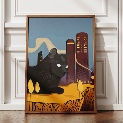 Big Cat Little City Print