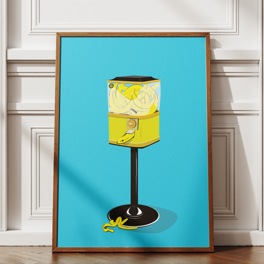 Banana Gumball Print - Blue Edition