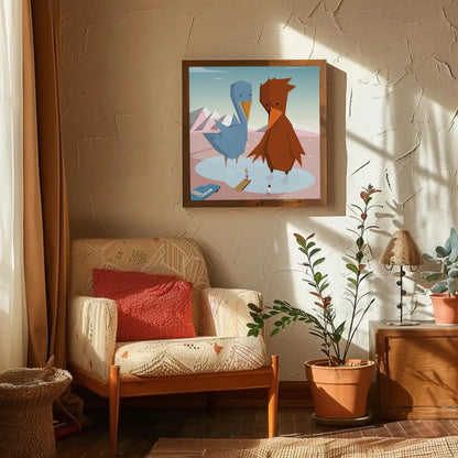 Big Bird, Tiny Lake - Art Print