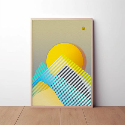 Abstract Mountain Sunrise Print