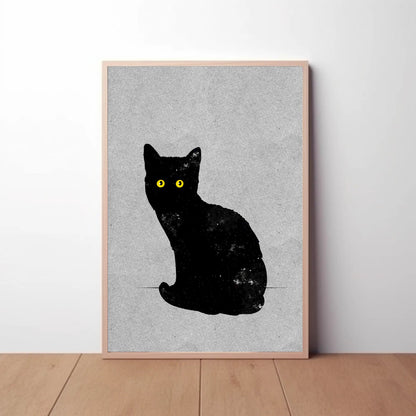 Little Black Cat Print