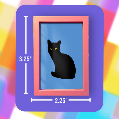Black Cat - Framed Mini Print