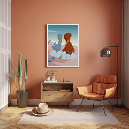 Big Bird, Tiny Lake - Art Print