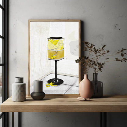 Banana Gumball Machine Print - Classic
