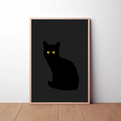 Little Black Cat Print