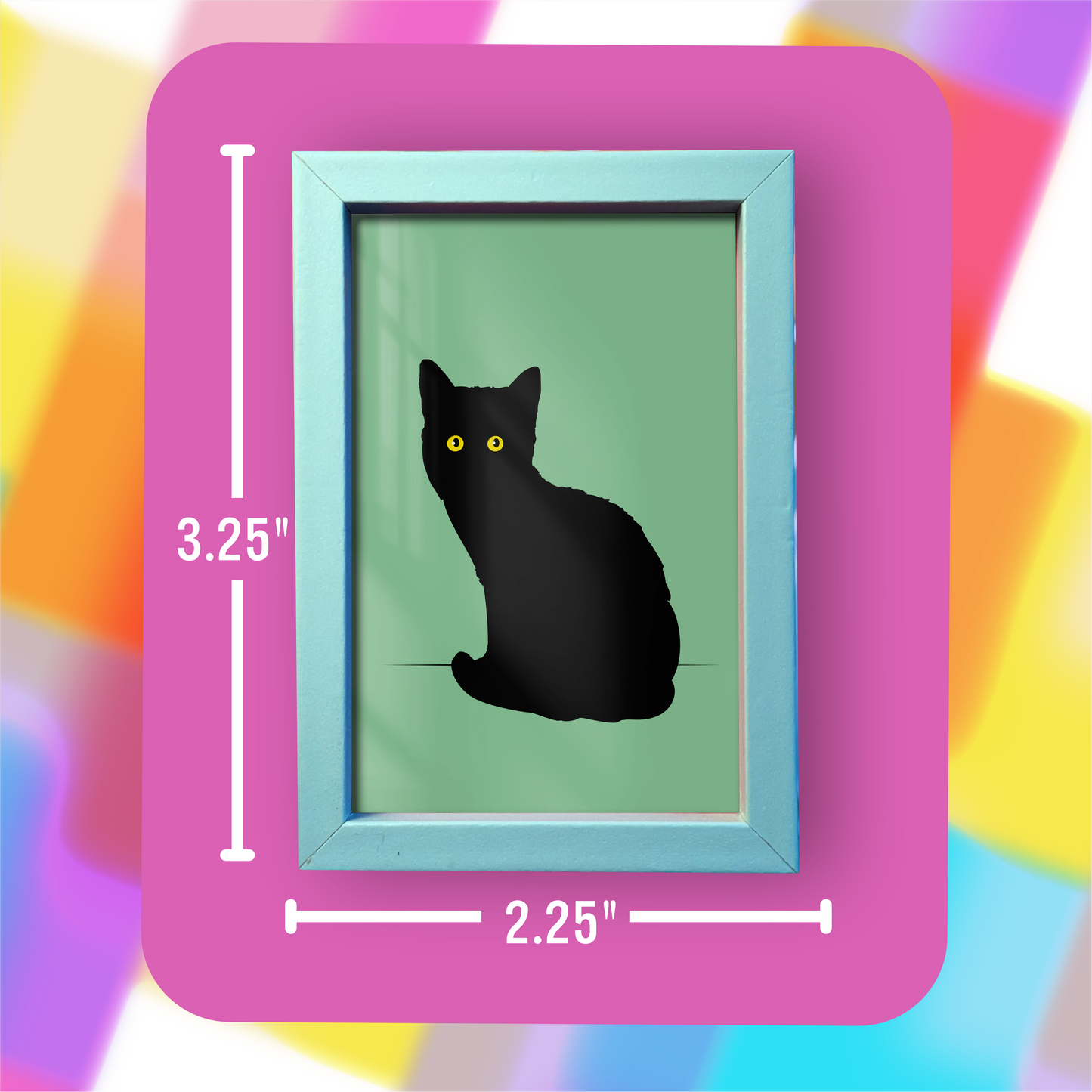 Black Cat - Framed Mini Print