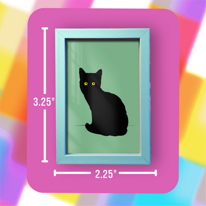 Black Cat - Framed Mini Print