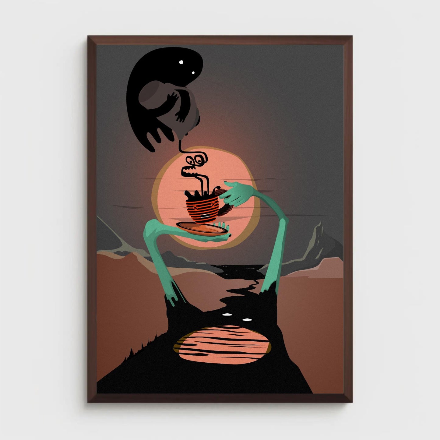 Coffee River Spirit Print