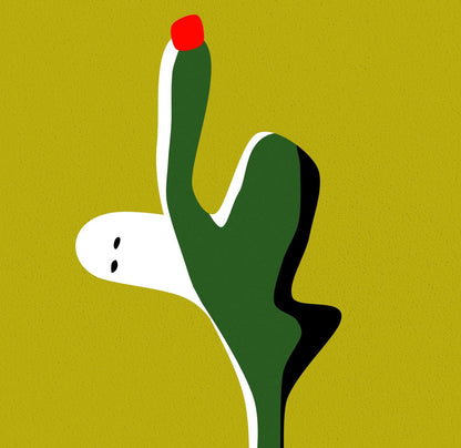 Lonely Ghost Cactus Print