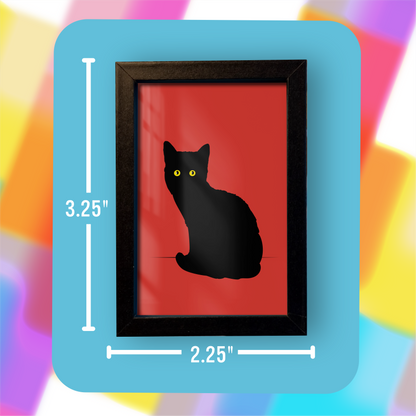 Black Cat - Framed Mini Print