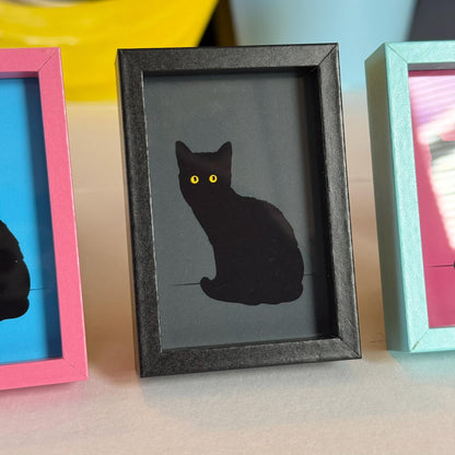 Black Cat - Framed Mini Print