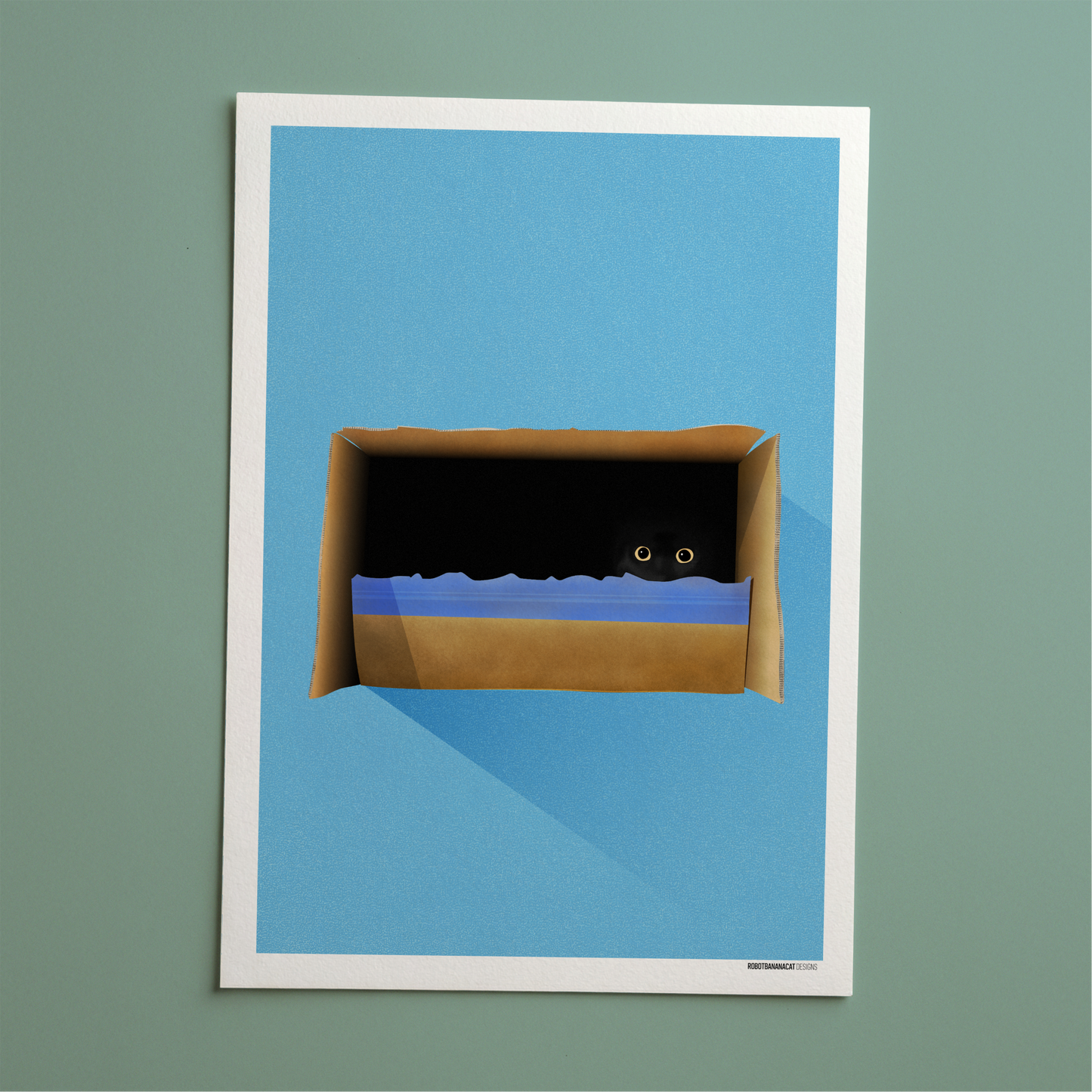 Cat In The Box Print