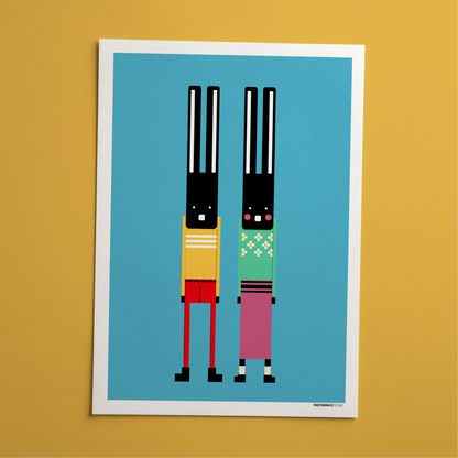 Tall Rabbits Print
