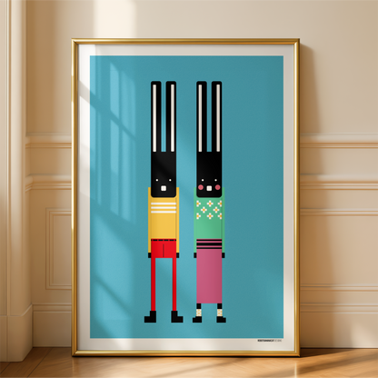 Tall Rabbits Print
