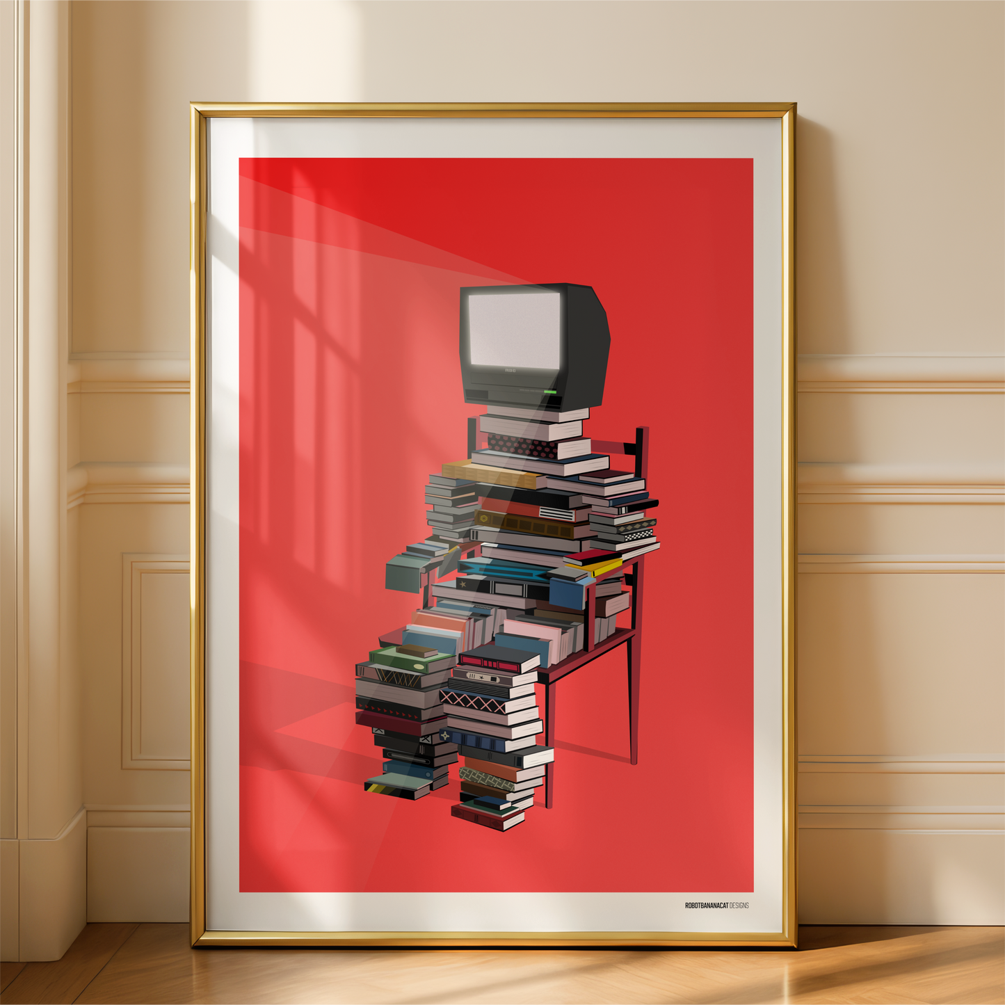 Book Stack Print